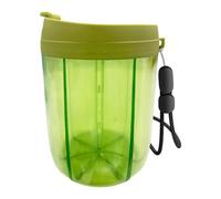 6 grilles de pilule de pilule Organisateur de bouteille avec corde pour médicaments sous-emballés (vert)