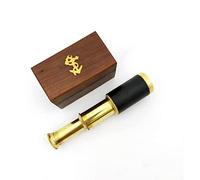 6" Handheld Brass Telescope with Wooden Box - Pirate Navigation