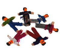 6 Handmade Fairtrade GUATEMALTEQUES Dolls Worry Maya Shaman Tribal Sorciere Magic Bonne
