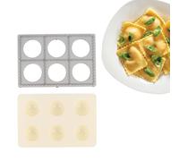 6 Holes Ravioli Mold, Aluminum Alloy Abs Save Time Ravioli Maker Press Pelmeni Maker for Homemade Kitchen Supplies