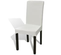 Vidaxl Housses De Chaise Ã©Lastiques Droites 6 Pcs Crã¿Me