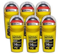 6 Il Paquet Hommes Expert Anti-transpirant Roll-On Invincible Sport 6 X 50 ML
