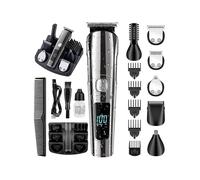 6-in-1 Hair Trimmer Set with Smart Display - Waterproof USB Charging 5-in-1 Grooming Kit for Hair, Beard & Body Hair Care