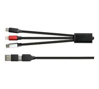 6-in-1 Ladekabel Usb-c/usb-a Usb-c Micro-usb Lightning (schwarz, 1,2