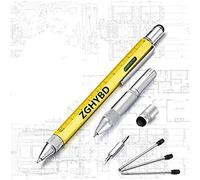 6-in-1 Multi-Functional Stylus Pen, Spirit Level, Stylus, Flat-Head and Phillips, Multifunction Tool Pen Pen for Men Father - Multi Tool Pen for Men Socks Red