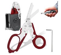 6 in 1 Multifunction Trauma Scissors Foldable with Matching Holster Emergency Scissors Ideal for Professional Use in Emergency Services or Everyday Tasks Tools (C)