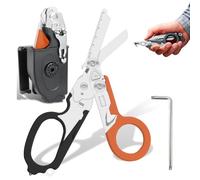 6 in 1 Multifunction Trauma Scissors Foldable with Matching Holster Emergency Scissors Ideal for Professional Use in Emergency Services or Everyday Tasks Tools (G)
