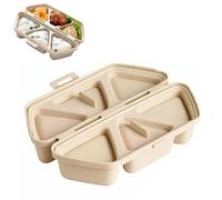 6 In 1 Onigiri Mold, 6 In One Onigiri Mold, Triangle Rice Ball Molds, Multifunctional Rice Ball Molds for Making and Storing Sushi Easy to Store Carry and Clean (Yellow)