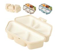 6 in 1 Onigiri Mold, Large Silicone Triangle Rice Ball Molds, Quick to Make Sushi Press Mold, Once Shaping Make 6PCS Seaweed Rice Ball, Easy to Store Carry, Meal Prep Lunch, Family Cooking(Beige)