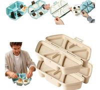 6 In 1 Onigiri Mold, Onigiri Mold 6, Triangle Sushi Molds, Quick To Make, Easy To Store Carry For Seaweed Rices Balls Sushi Musubi (Beige,2 Pcs)