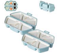 6 in 1 Onigiri Mold Set - Silicone Triangle Rice Ball Maker & Non-Stick Sushi Press, Efficient Pop-Up Musubi Mold for Bento Box & Meal Prep, Easy Release Kitchen Tool (Blue-2Pcs)