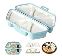 6 in 1 Onigiri Mold, Triangle Rice Mold, Quick-Press Bento Maker, Once Quickly Make 6PCS Sushi, for Sushi & Musubi (1*blue)