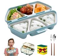 6 in 1 Rice Ball Mold, Triangle Rice Ball Molds, Foldable Multifunctional Triangle Rice Ball Mold, for Making and Storing Sushi, Quick to Make，Easy to Store Carry and Clean (1, Beige)