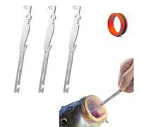 6 in 1 Stainless Steel Fishing Multi Tool Hook Remover and Knot Tyer | Fish Hook Remover Tool, Portable Efficient Extractor Gear, Designed for Bass, Trout, Catfish and Salmon Anglers