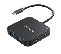 6-in-1 USB-C Hub, 4K HDMI Adapter, 100W PD Charging, 3X USB 3.0(0.49ft)