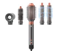 [6 in 1]webeauty Air Styler, 110000 TR/MIN, 30M/S Seche Cheveux 500 Million Ion Négatif Brosse Soufflante, Brosse Chauffante Brushing Volume, Brosse Ronde Chauffante, Air Fer a Boucler Automatique