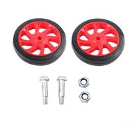 6-Inch Quiet Rubber Caster Wheel 12mm Bore(6-inch red) | Noise-reducing rubber layer, smooth silent movement, pour ideal for quiet workshops and homes
