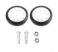 6-Inch Quiet Rubber Caster Wheel 12mm Bore(6-inch white) | Noise-reducing rubber layer, smooth silent movement, pour ideal for quiet workshops and homes