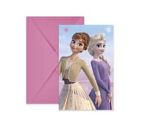 6 Invitations avec enveloppes La Reine des Neiges