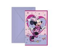 Folat Cartes d'invitation Minnie Mouse – FSC – 6 pièces