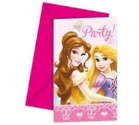 6 invitations carton Disney Princesses™