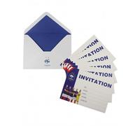 DYNASTRIB 6 Invitations FFF - Blanc - Taille Unique