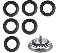 6 Joints Bonde Évier 54/32mm Élastomère, Paniers Filtrants Lavabo Baignoire, Étanchéité Vidange