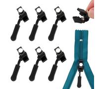 6 Kit Réparation Fermeture Éclair, Zipper Fermeture Eclair Clipser Remplacement, Curseur Fermeture Clipsable Universel Pour Vestes, Manteaux, Valises-Détachables-Faciles à Utiliser(Petit)