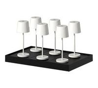 6 mini lampes avec plateau de chargement blanc kelly mini
