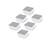 vidaXL 6 lampes LED d'éclairage incorporées au sol 100 x 100 x 68 mm G
