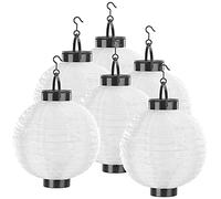 6 lampions solaires Ø 20 cm avec LED blanc chaud [Lunartec]