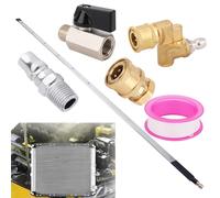 6 Lances de Nettoyage Radiateur, 101cm Lance de Nettoyeur Haute Pression Eau et Air Outil Nettoyage et Rinçage Radiateur Joint Pivotant à 5 Angles Interrupteur Pompe pour Maison Voiture (Taille 1)