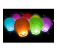 6 LANTERNES VOLANTES MULTICOLORES Multicolore