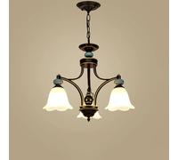 6 Large Rustic Farmhouse Dining Frosted Milk Glass Flower Chandelier Kitchen Island Ceiling Pendant Light Mid Century Hanging Lamp for Bedroom Living Room Foyer