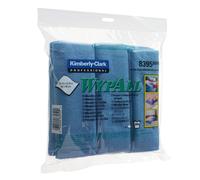 6 lavettes microfibres Wypall Kimberly-Clark bleu