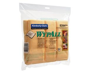 6 lavettes microfibres Wypall Kimberly-Clark jaune