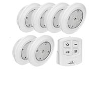 6 LED avec télécommande - Maclean énergie MCE165 Ensemble d'Éclairage LED