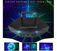 6 lentilles DMX rouge vert bleu rvb faisceaux modèles Laser Scanner lumière maison fête DJ éclairage de scène KTV spectacle secteur