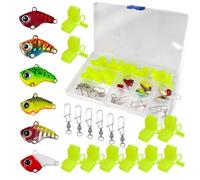 6 Leurre Peche Carnassier （Non Équipé Triple Hameçon et Fishing Sprengring Set） Leurre Peche Mer Leurre Peche Leurre Brochet Leurre Truite Spinnerbait Capuchons de Protection Émerillons de Pêche