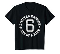 6 Limited Edition One of a Kind 6th Birthday 6-Year-Old T-Shirt