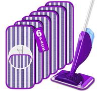 6 lingettes réutilisables pour balai Swiffer WetJet Spray - recharges de lingettes humides - lavables en machine - conviennent à un