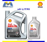 6 Litres Shell Helix HX8 5W30 Ect Huile de Moteur VW 504.00 507.00 Audi BMW