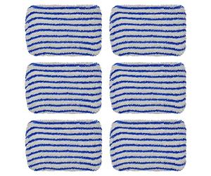 6 Lot de Lingettes en Microfibre Compatibles avec ROWENTA Aspirateurs Balais Vapeur STEAM POWER et NETTOYEUR VAPEUR AVEC FIL STEAM POWER ALL FLOORS, ZR006501, Bleu
