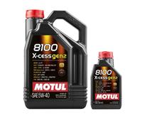 6 Lt Huile Moteur Voiture MOTUL 8100 X-Cess 5W-40 gen2 100% Synthétique Acea A3