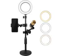 6'' Lumière Anneau Avec Trépied Et Support De Téléphone,Selfie Ring Light Kit,Pour Live Stream,Vlog,Maquillage,Youtube,Appareil Photo,Photo,Vidéo,6