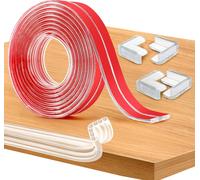 6 M Baby Protective Table Corner Strip,Transparent Baby Furniture Protection Strip With 4 Corner Protectors,Pre-Adhesive Pvc Edge And Corner Protectors For Babies