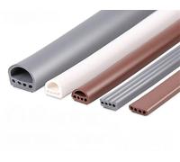 6 m/lot bande d'étanchéité en caoutchouc de silicone de type D/I for porte/fenêtre bande d'isolation acoustique ruban d'étanchéité auto-adhésif (Color : Gray, Size : 14mm x 12mm)