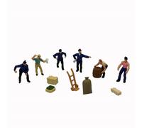 6 manutentionnaires avec accessoires-HO-1/87-PREISER 10016