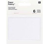 6 marque-places blancs pailletés Rico Design