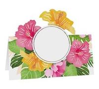 Chaks 6 Marque-Places Fleurs Tropicales 8X8CM